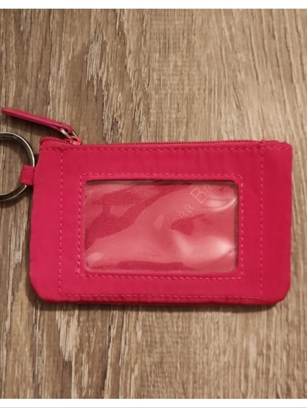 Vera Bradley Solid Pink Coin Purse | ID Holder | Zip Pouch